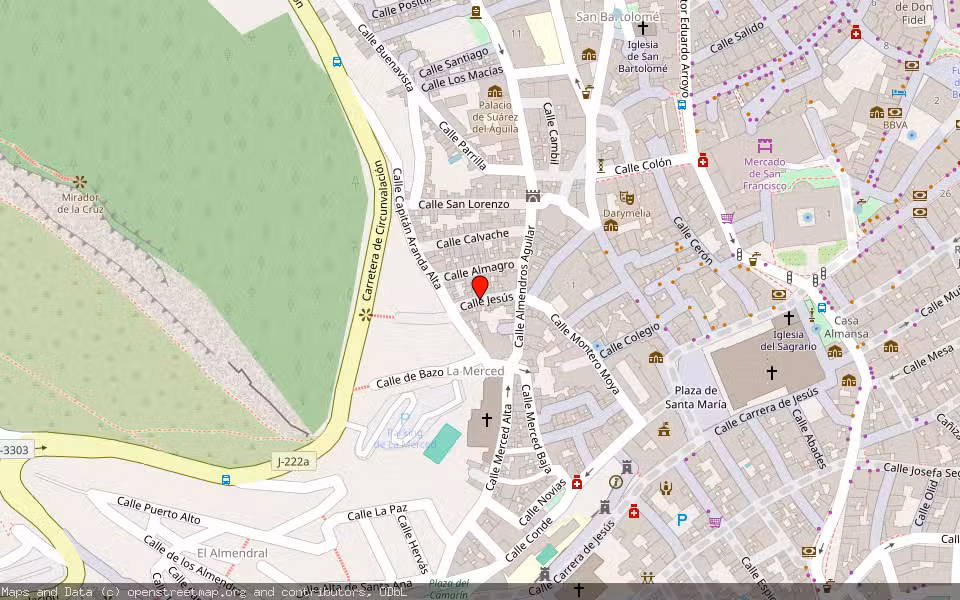 Mapa de Subasta Inmueble (Vivienda) en Jaen, Jaén