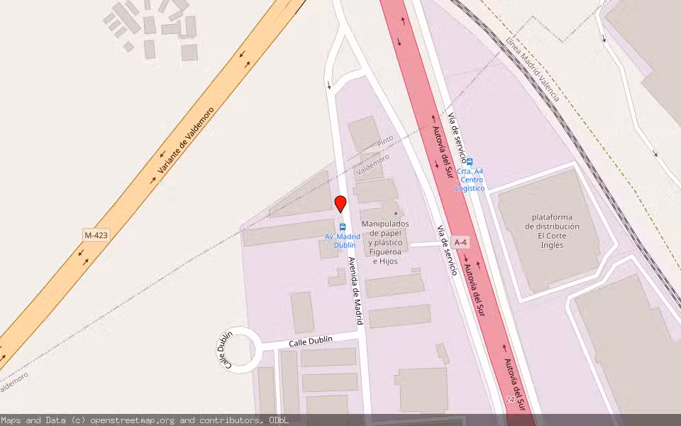 Mapa de Subasta Inmueble (Nave industrial) en Valdemoro, Madrid