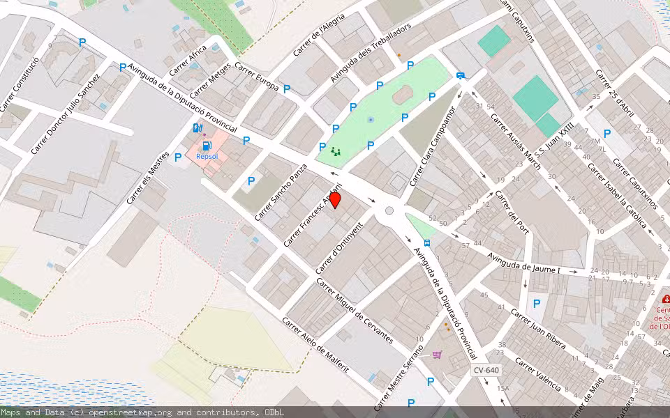 Mapa de Subasta Inmueble (Vivienda) en Olleria, Valencia/València