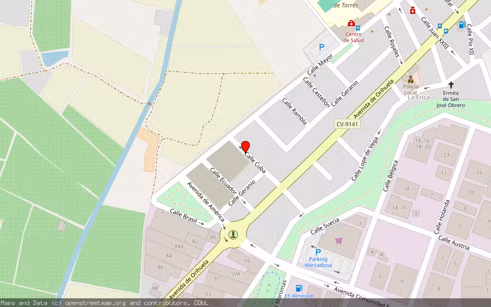 Mapa de Subasta Inmueble (Garaje) en Almoradi, Alicante/Alacant