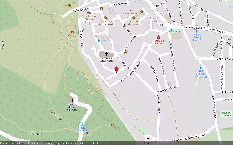 Mapa de Subasta Inmueble (Vivienda) en Falces, Navarra