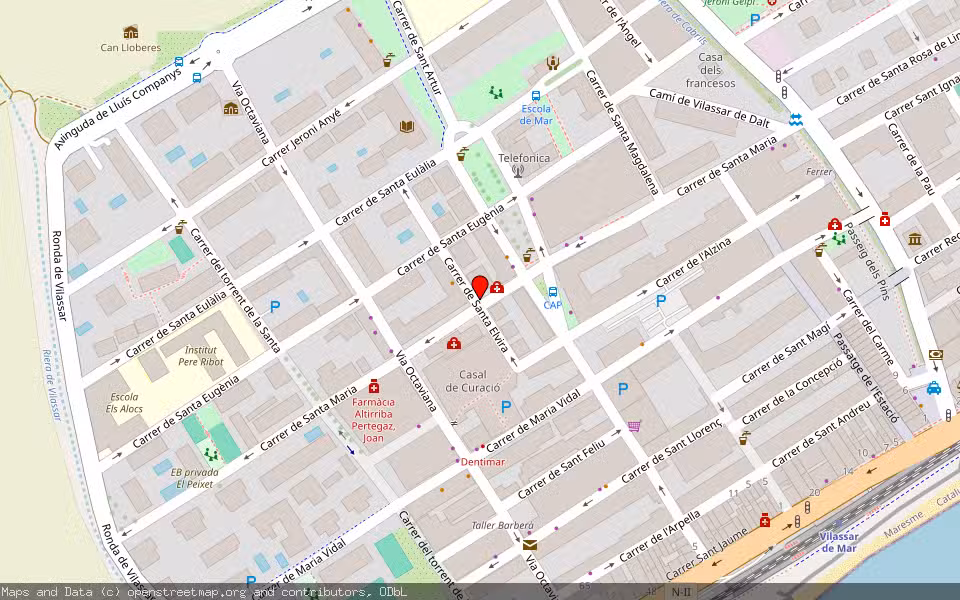 Mapa de Subasta Inmueble (Local comercial) en Vilassar De Mar, Barcelona