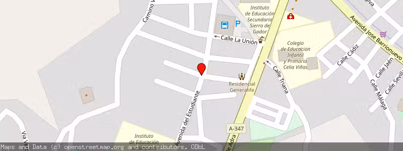 Mapa de Subasta de Inmueble (Vivienda) en Berja, Almería 