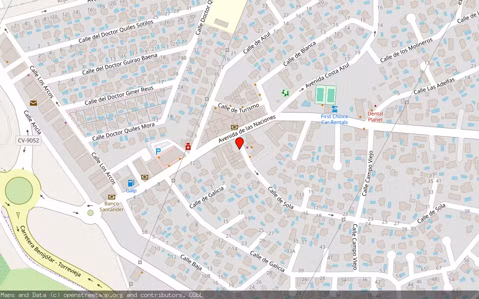 Mapa de Subasta Inmueble (Vivienda) en Rojales, Alicante/Alacant