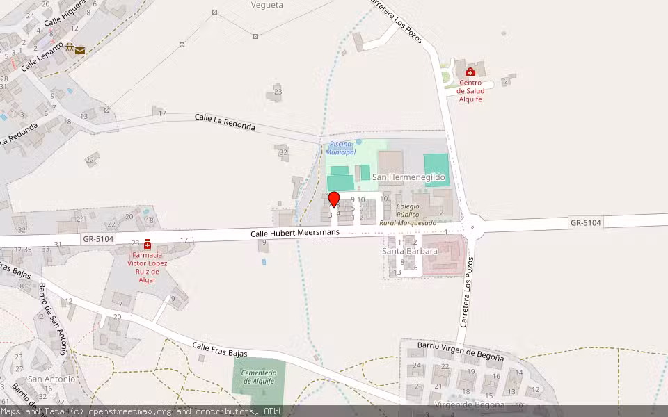 Mapa de Subasta Inmueble (Vivienda) en Alquife, Granada