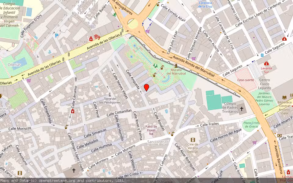 Mapa de Subasta Inmueble (Garaje) en Córdoba