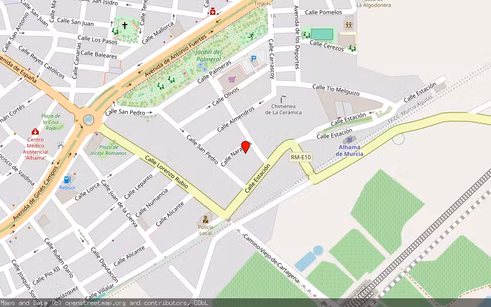 Mapa de Subasta Inmueble (Vivienda) en Alhama De Murcia, Murcia