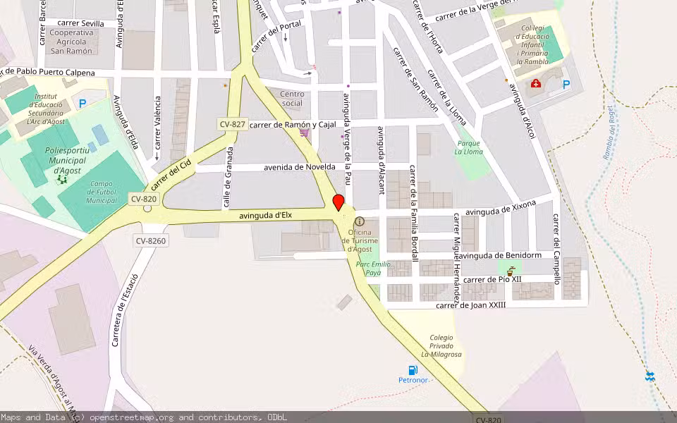 Mapa de Subasta Inmueble (Garaje) en Agost, Alicante/Alacant