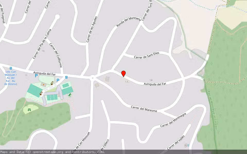 Mapa de Subasta Inmueble (Vivienda) en Dosrius, Barcelona