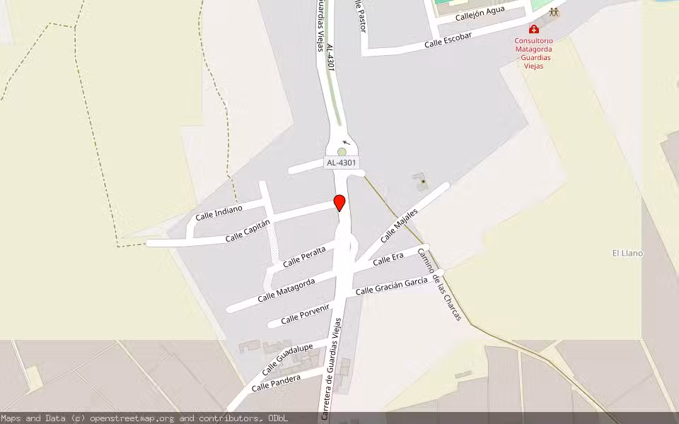 Mapa de Subasta Inmueble (Vivienda) en Matagorda, Almería