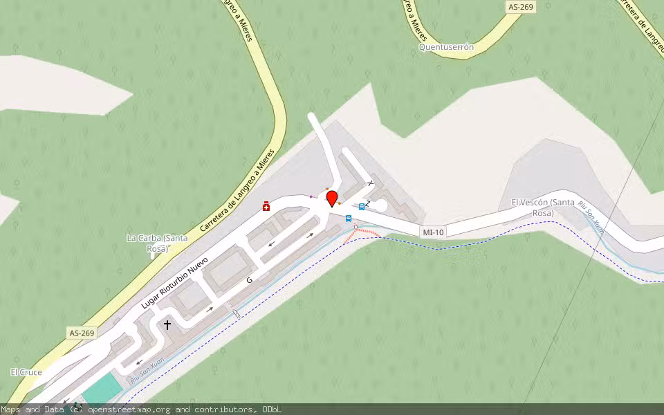 Mapa de Subasta Inmueble (Vivienda) en Mieres, Asturias