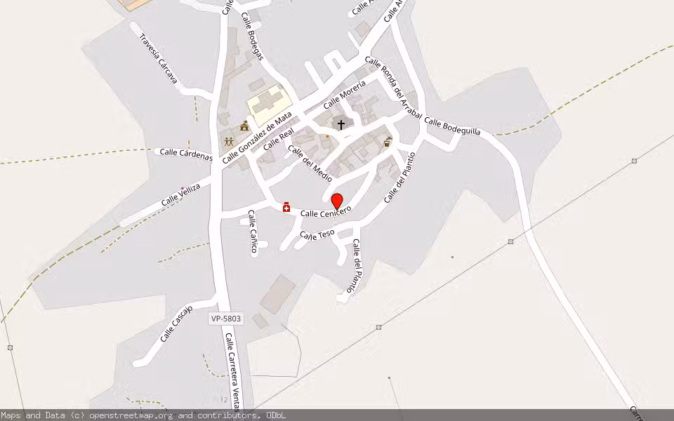 Mapa de Subasta Inmueble (Vivienda) en Geria, Valladolid