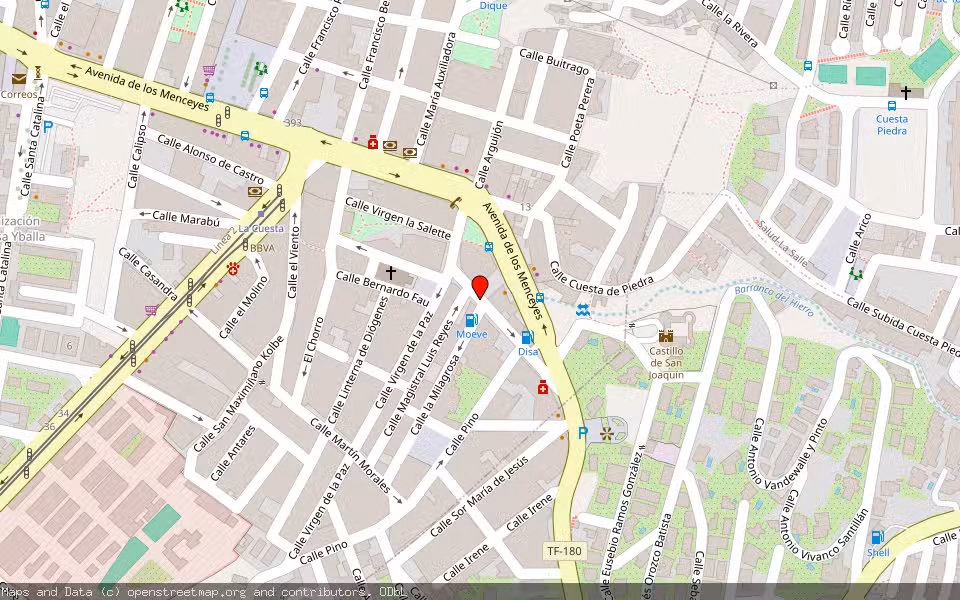 Mapa de Subasta Inmueble (Vivienda) en San Cristobal De La Laguna, Santa Cruz de Tenerife