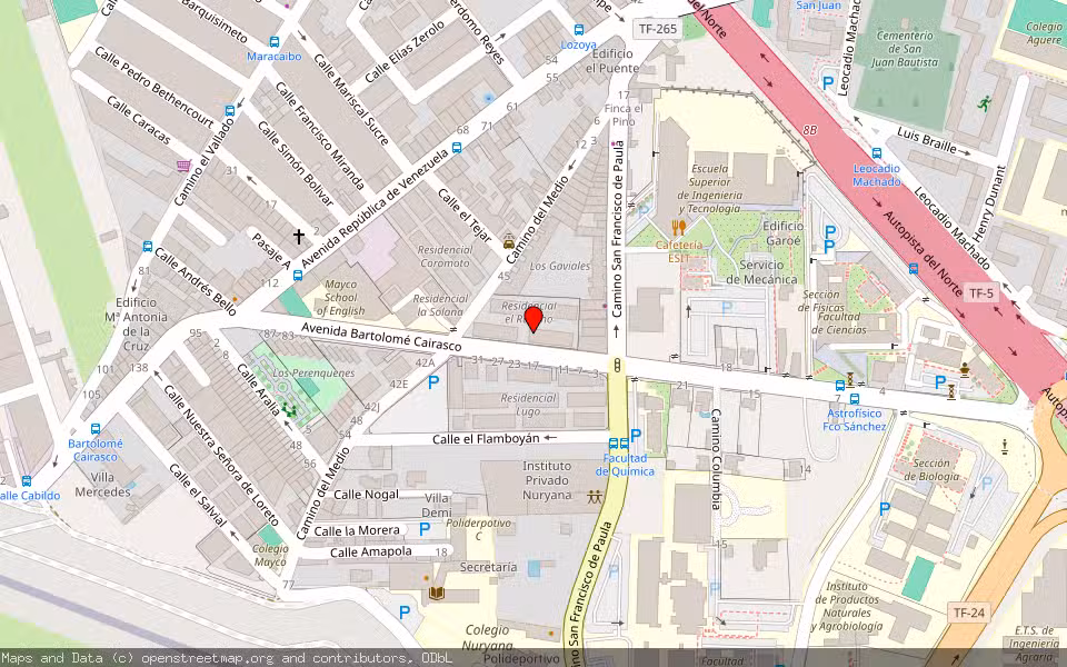 Mapa de Subasta Inmueble (Vivienda) en San Cristobal De La Laguna, Santa Cruz de Tenerife