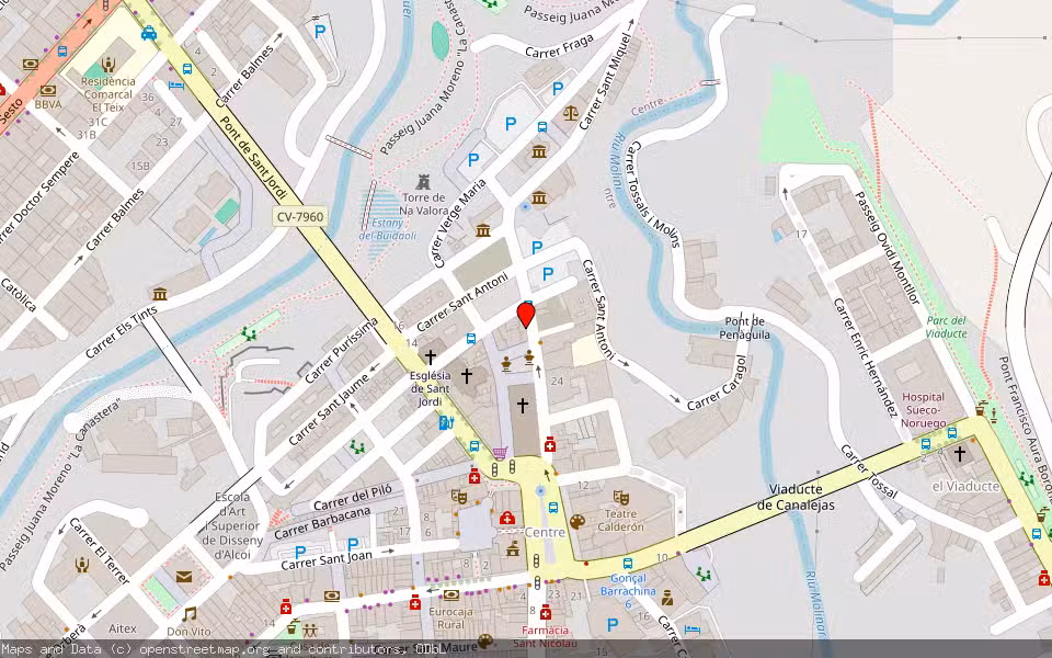 Mapa de Subasta Inmueble (Local comercial) en Alcoy, Alicante/Alacant