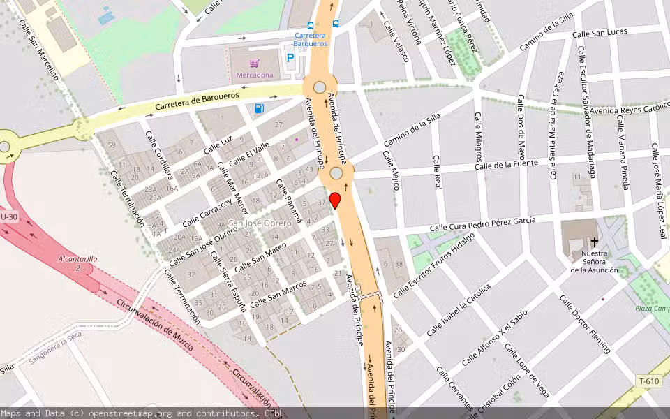 Mapa de Subasta Inmueble (Vivienda) en Alcantarilla, Murcia