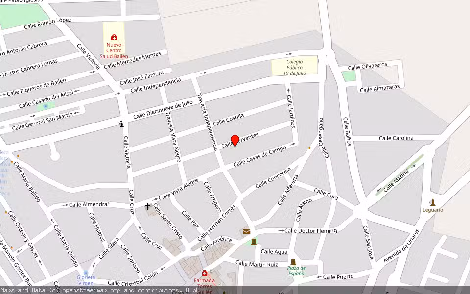 Mapa de Subasta Inmueble (Vivienda) en Bailen, Jaén