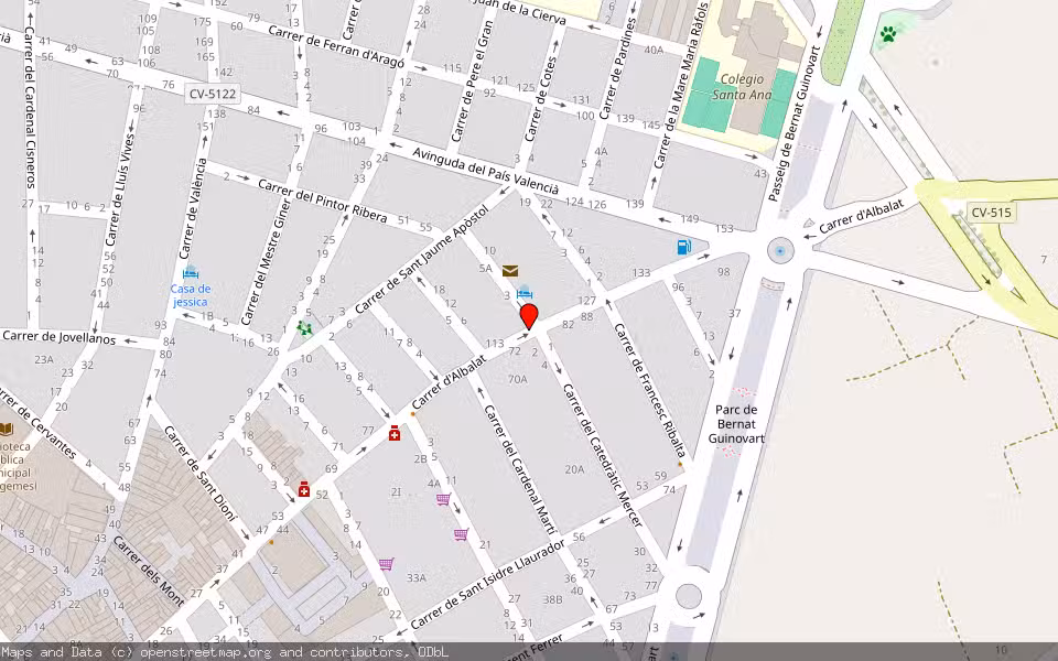 Mapa de Subasta Inmueble (Vivienda) en Algemesí, Valencia/València