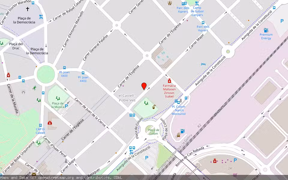 Mapa de Subasta Inmueble (Vivienda) en Castelldefels, Barcelona