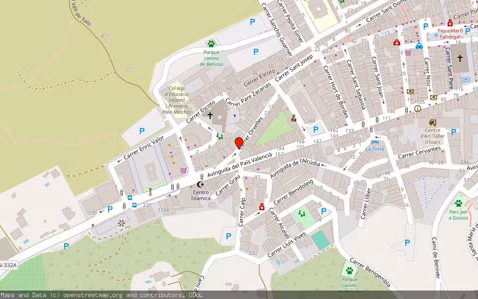 Mapa de Subasta Inmueble (Local comercial) en Benissa, Alicante/Alacant