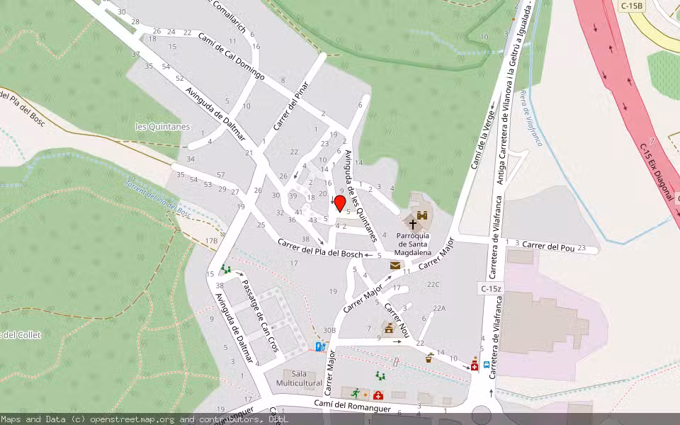 Mapa de Subasta Inmueble (Vivienda) en Canyelles, Barcelona