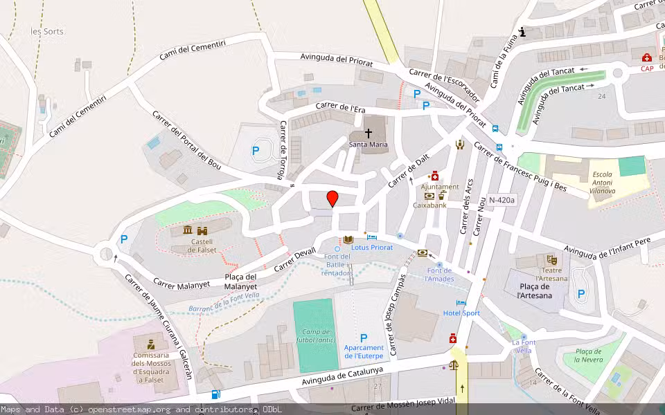 Mapa de Subasta Inmueble (Finca rústica) en Falset, Tarragona