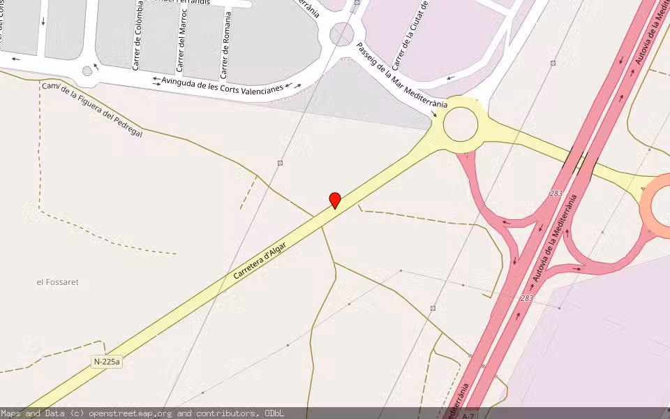 Mapa de Subasta Inmueble (Finca rústica) en Vall De Uxó, Castellón/Castelló