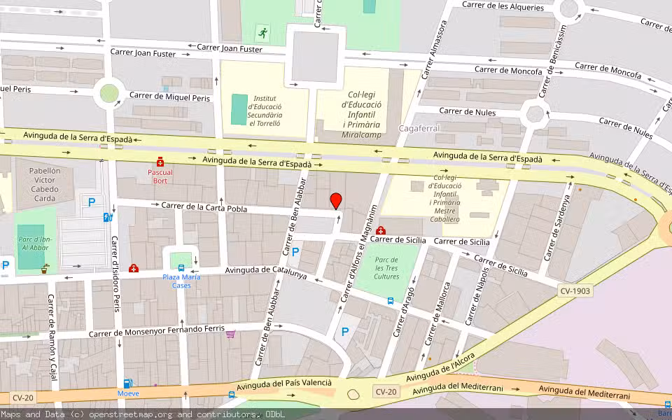 Mapa de Subasta Inmueble (Garaje) en Onda, Castellón/Castelló