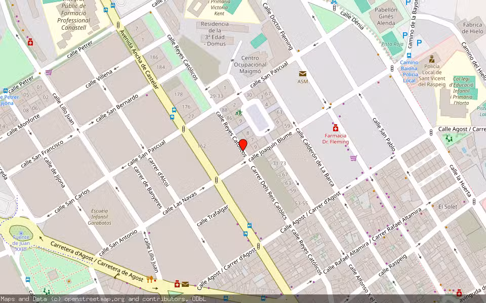 Mapa de Subasta Inmueble (Vivienda) en San Vicente Del Raspeig, Alicante/Alacant