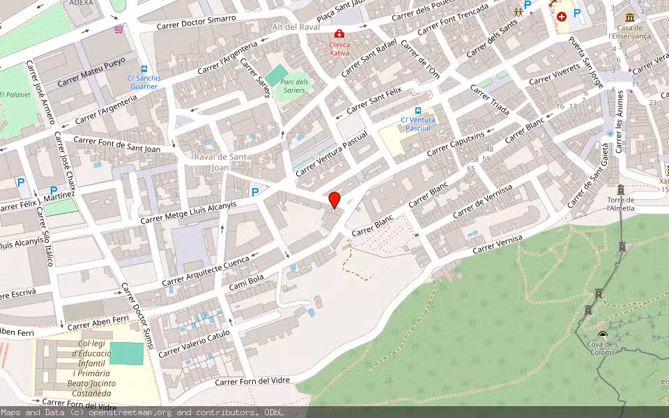 Mapa de Subasta Inmueble (Vivienda) en Xàtiva, Valencia/València