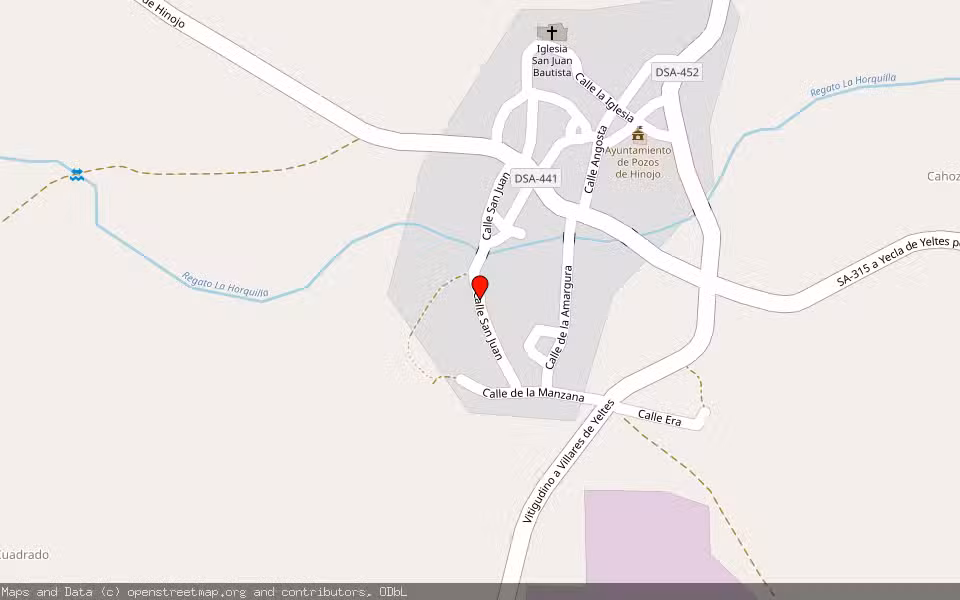 Mapa de Subasta Inmueble (Vivienda) en Pozos De Hinojo, Salamanca