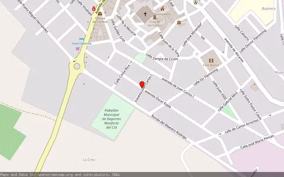 Mapa de Subasta Inmueble (Vivienda) en Monforte Del Cid, Alicante/Alacant