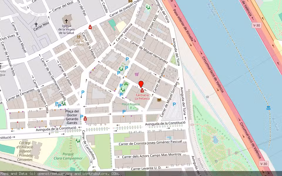 Mapa de Subasta Inmueble (Vivienda) en Xirivella, Valencia/València