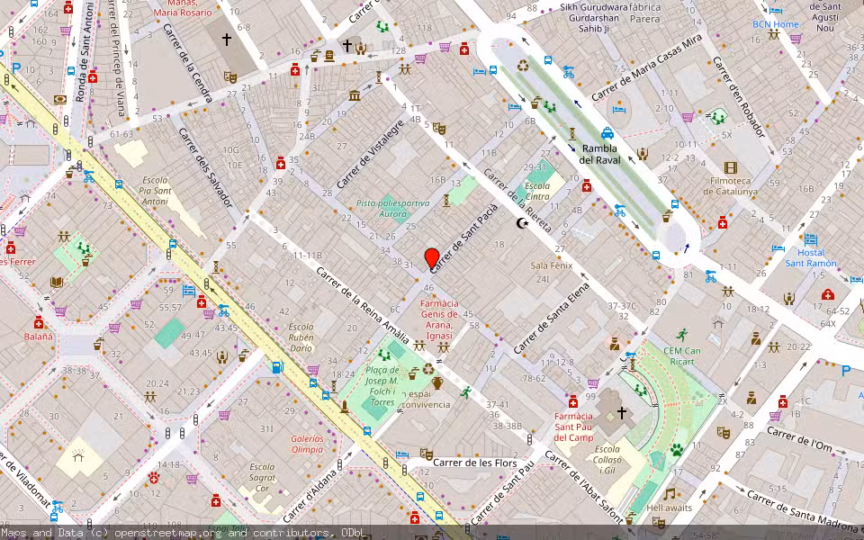 Mapa de Subasta Inmueble (Vivienda) en Barcelona