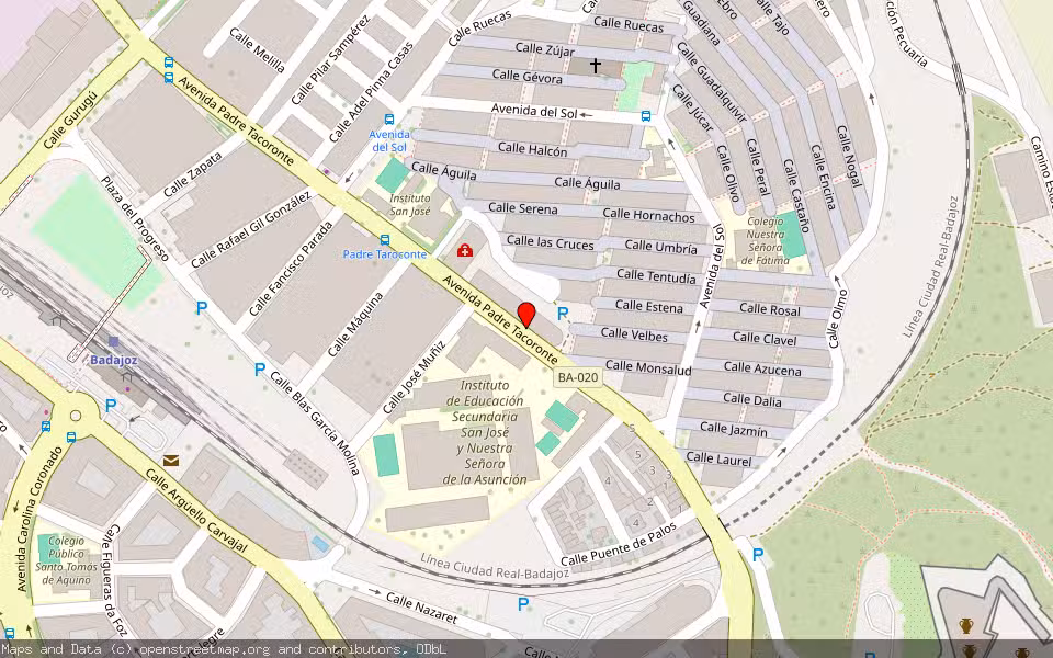 Mapa de Subasta Inmueble (Vivienda) en Badajoz