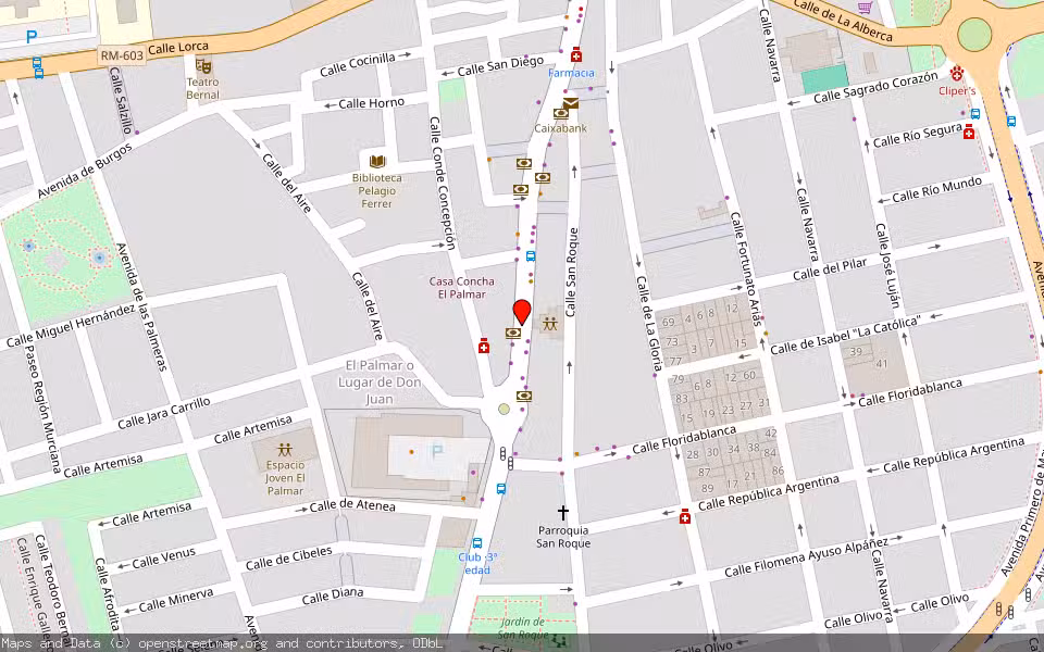 Mapa de Subasta Inmueble (Vivienda) en Murcia