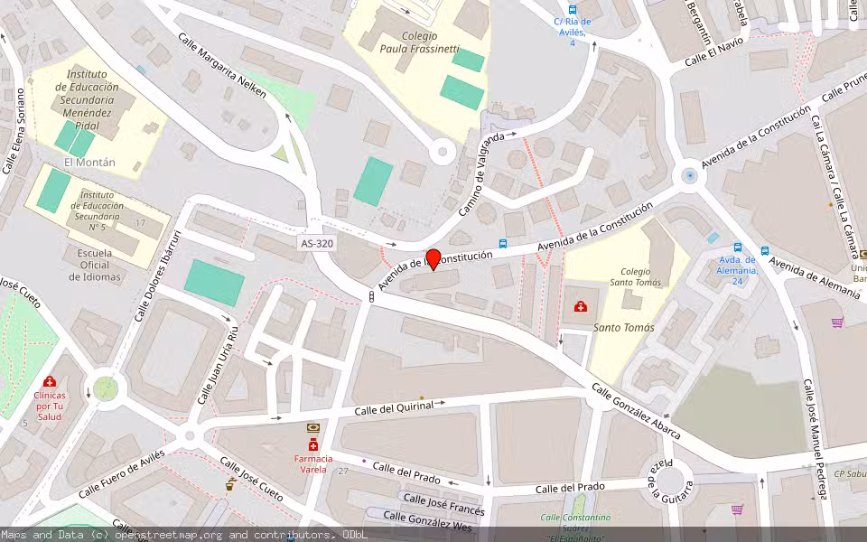 Mapa de Subasta Inmueble (Vivienda) en Aviles, Asturias