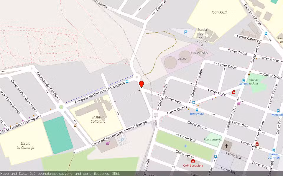 Mapa de Subasta Inmueble (Vivienda) en La Canonja, Tarragona