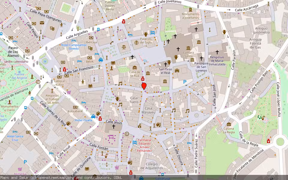 Mapa de Subasta Inmueble (Vivienda) en Oviedo, Asturias