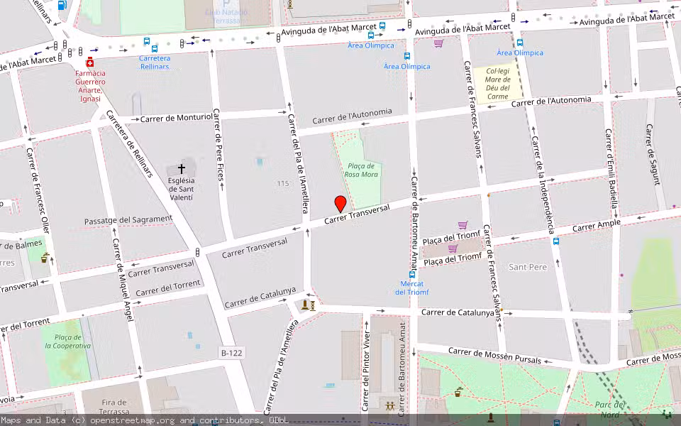 Mapa de Subasta Inmueble (Vivienda) en Terrassa, Barcelona