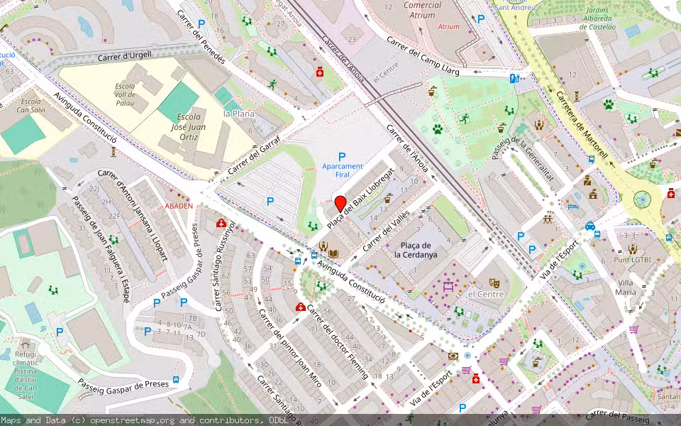 Mapa de Subasta Inmueble (Vivienda) en Sant Andreu De La Barca, Barcelona