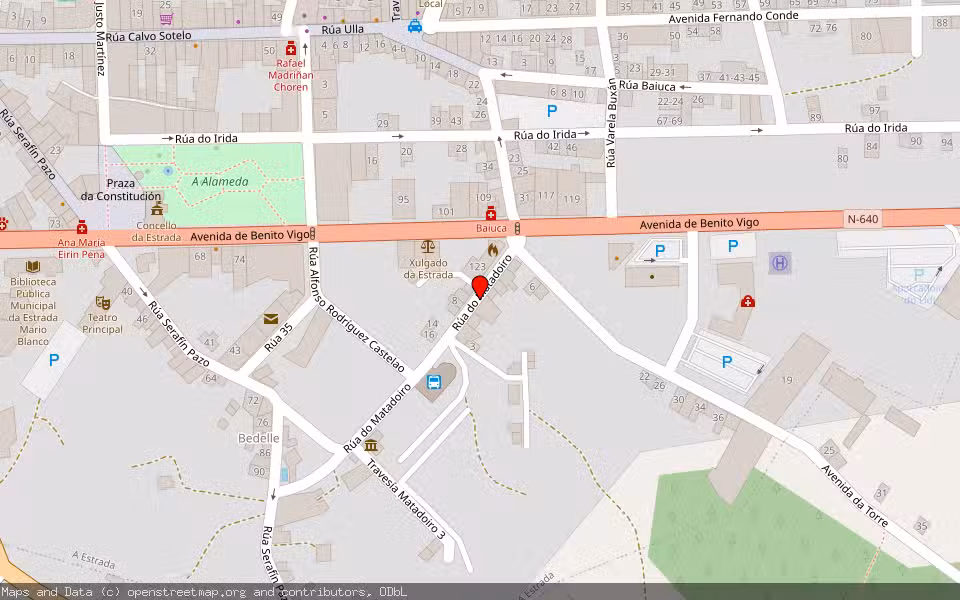 Mapa de Subasta Inmueble (Local comercial) en A Estrada, Pontevedra