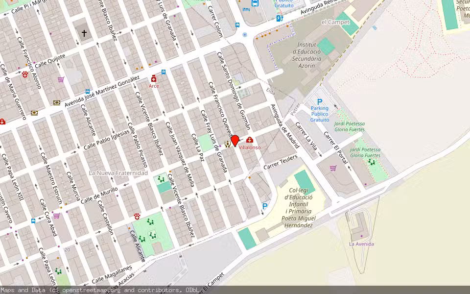 Mapa de Subasta Inmueble (Vivienda) en Elda, Alicante/Alacant