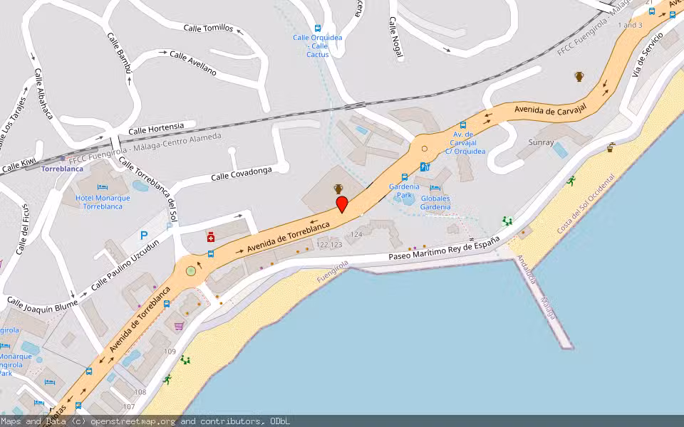 Mapa de Subasta Inmueble (Vivienda) en Fuengirola, Málaga