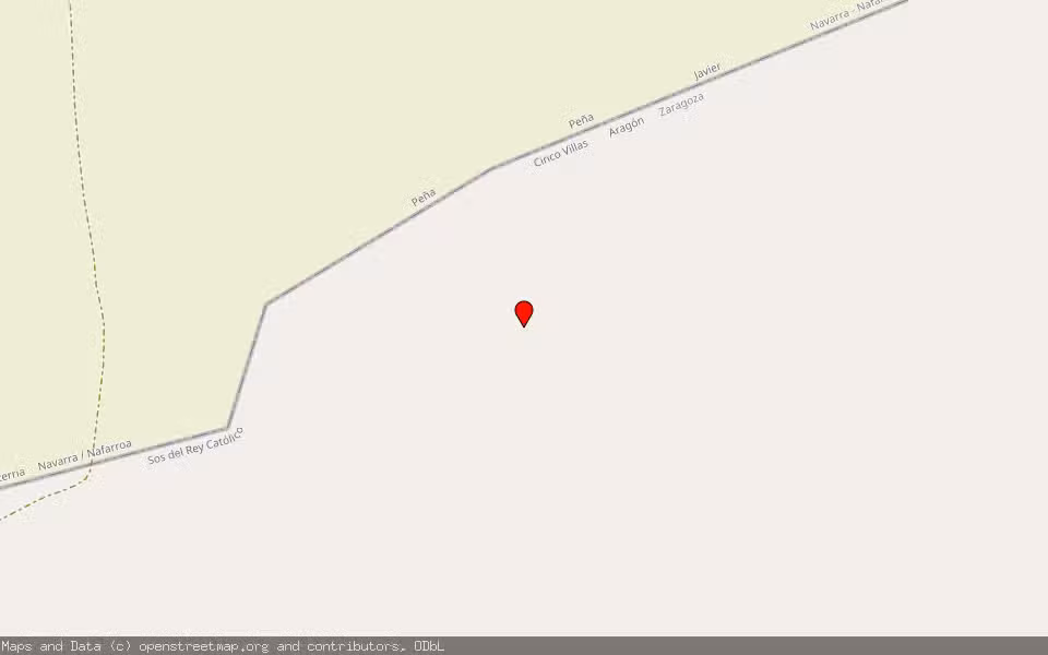 Mapa de Subasta Inmueble (Finca rústica) en Sos Del Rey Catolico, Zaragoza
