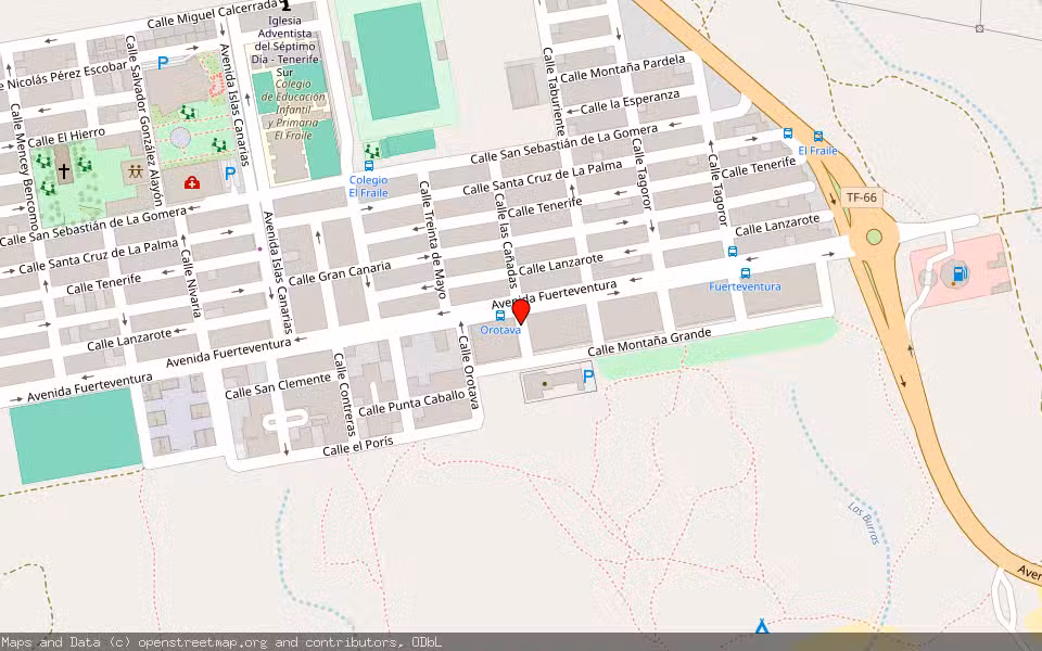 Mapa de Subasta Inmueble (Garaje) en Arona, Santa Cruz de Tenerife