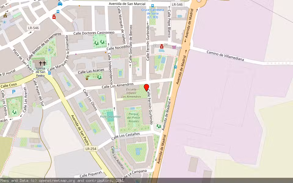 Mapa de Subasta Inmueble (Garaje) en Lardero, La Rioja