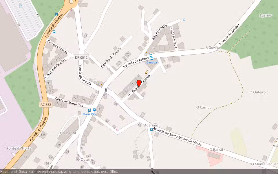 Mapa de Subasta Inmueble (Vivienda) en Arteixo, A Coruña