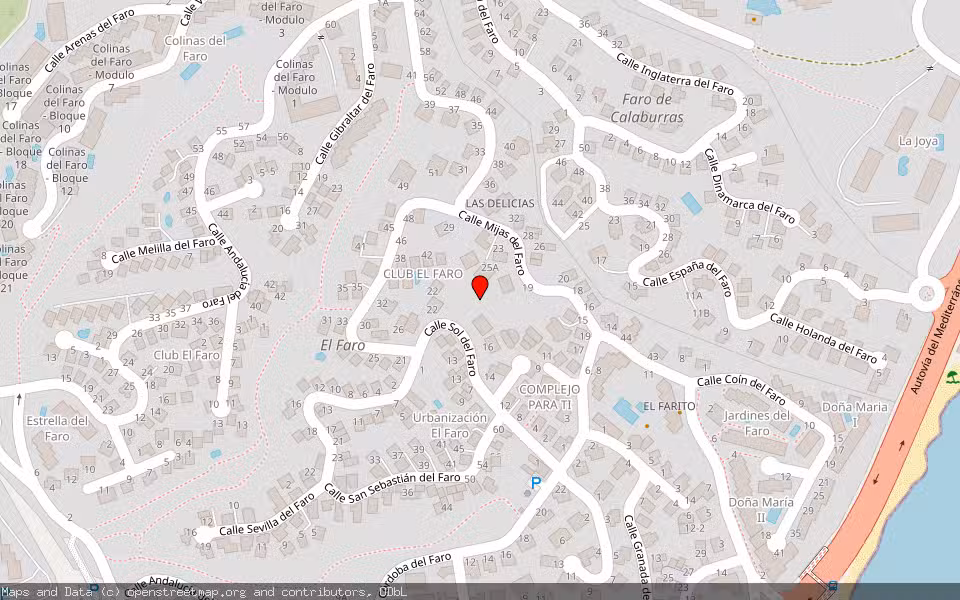Mapa de Subasta Inmueble (Solar) en Mijas Costa, Málaga