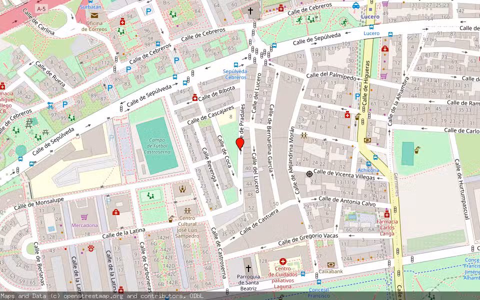 Mapa de Subasta Inmueble (Vivienda) en Madrid